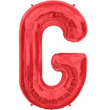 Foil Letters Metallic Red Balloons | 34"