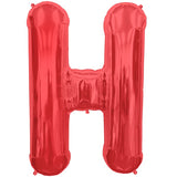 Foil Letters Metallic Red Balloons | 34"