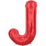 Foil Letters Metallic Red Balloons | 34"