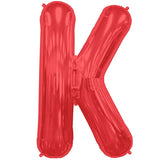 Foil Letters Metallic Red Balloons | 34"