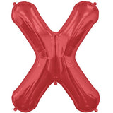 Foil Letters Metallic Red Balloons | 34"