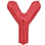 Foil Letters Metallic Red Balloons | 34"