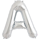 Foil Letters Metallic Silver Balloons | 34"