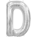 Foil Letters Metallic Silver Balloons | 34"