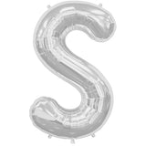 Foil Letters Metallic Silver Balloons | 34"