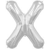 Foil Letters Metallic Silver Balloons | 34"