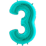 Foil Numbers Metallic Tiffany Balloons | 26"