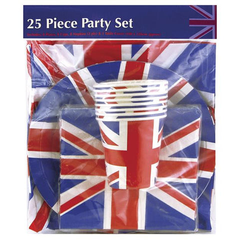 Union Jack 25 Piece Party Set