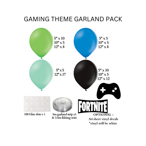 DIY Gaming Theme Garland Pack