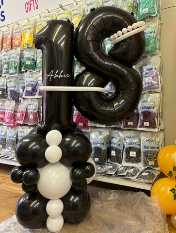 Black & White Vertical Number Stack