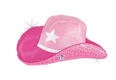 Pink Cowgirl Hat Foil Balloon | P33 | 26"