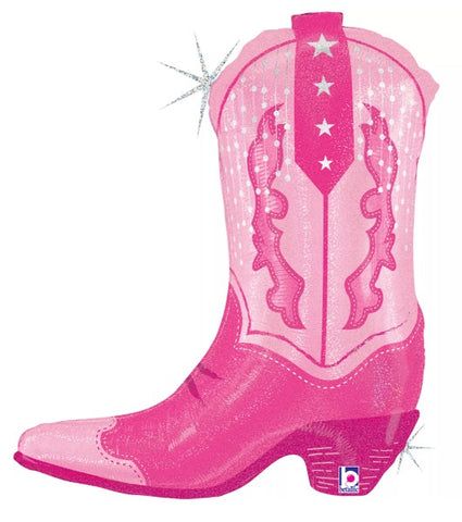Pink Cowgirl Boot Foil Balloon | P33 | 29"