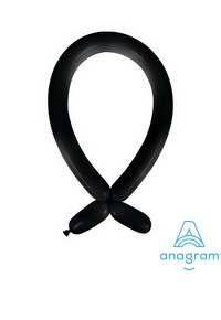 Anagram Fashion Black Latex Modelling Balloons - Standard | 260