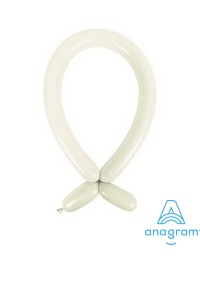 Anagram Frosty White Latex Modelling Balloons - Standard | 260