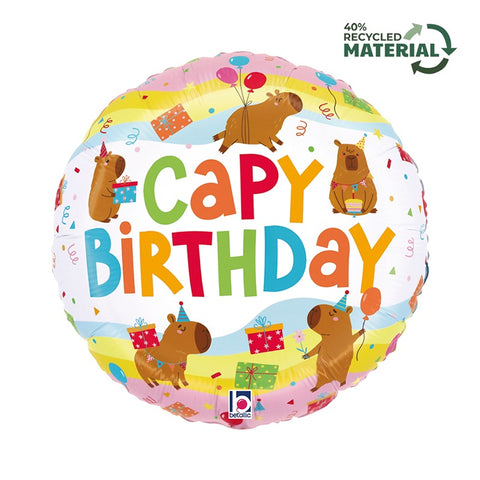 Capybara 'Capy Birthday' Foil Balloon | 18" | S40