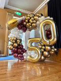 1.5 Metre 50th Birthday Hoop with Personalised Foil