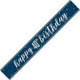 Glitz Navy Blue Birthday Banners | 9ft