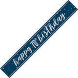 Glitz Navy Blue Birthday Banners | 9ft