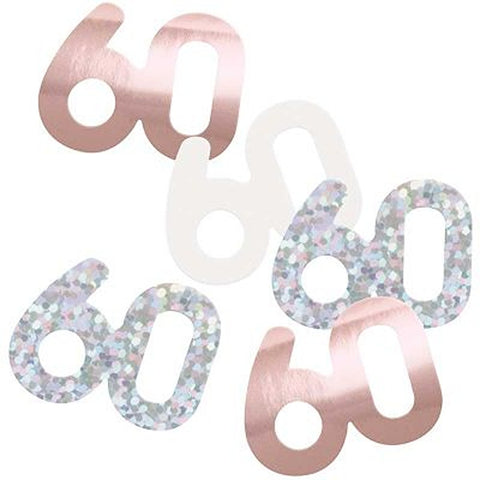 Rose Gold 60th Birthday Confetti