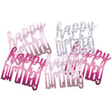 Pink Happy Birthday Confetti