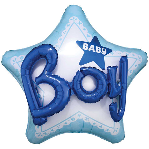 Baby Boy Star Shape Foil Balloon | P50