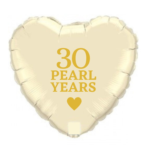 30 Pearl Years Vinyl Message Foil