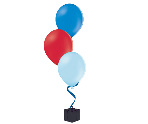 Bunch of 3 Mid Blue, Light Blue & Red Latex Balloons | 12" | Father's Day