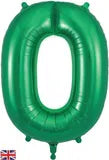 Foil Numbers Green Balloons | 34"