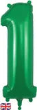 Foil Numbers Green Balloons | 34"