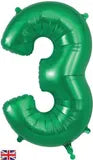 Foil Numbers Green Balloons | 34"
