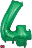 Foil Numbers Green Balloons | 34"