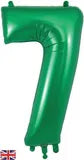 Foil Numbers Green Balloons | 34"