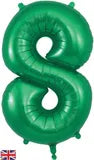 Foil Numbers Green Balloons | 34"