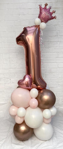 DIY Princess Theme Balloon Number Stack