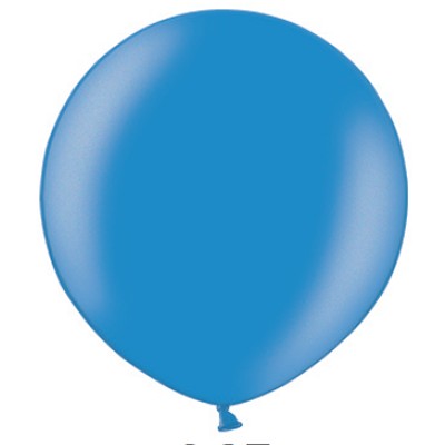 Latex Metallic Mid Blue Balloons | 3ft