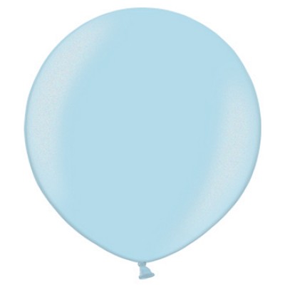 Latex Metallic Light Blue Balloons | 3ft