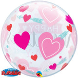 Happy Valentines Day Hearts  22" Balloon Bubble