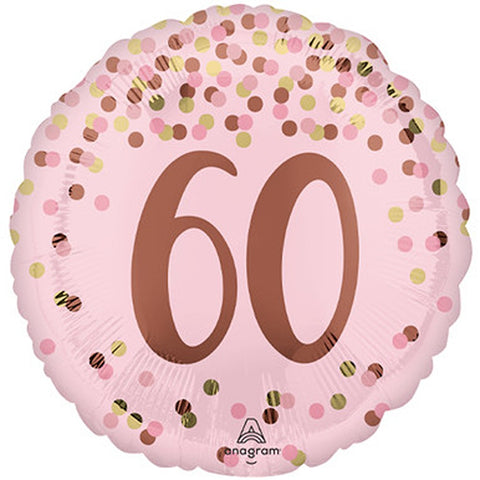 60th Birthday Pretty Pink Foil Balloon | 18"