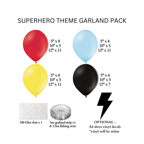 DIY Superhero Theme Garland Pack