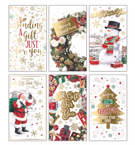 Traditional Christmas Money Envelope | 6 Pack