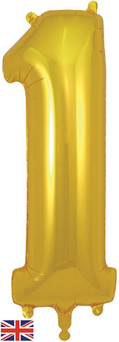 Foil Numbers Metallic Gold Balloons | 34"