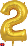 Foil Numbers Metallic Gold Balloons | 34"