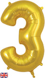 Foil Numbers Metallic Gold Balloons | 34"