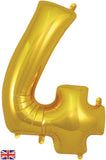 Foil Numbers Metallic Gold Balloons | 34"