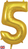 Foil Numbers Metallic Gold Balloons | 34"