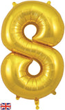 Foil Numbers Metallic Gold Balloons | 34"
