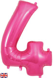Foil Numbers Metallic Pink Balloons | 34"