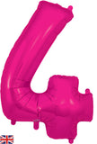 Foil Numbers Metallic Fuchsia Balloons | 34"