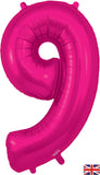 Foil Numbers Metallic Fuchsia Balloons | 34"