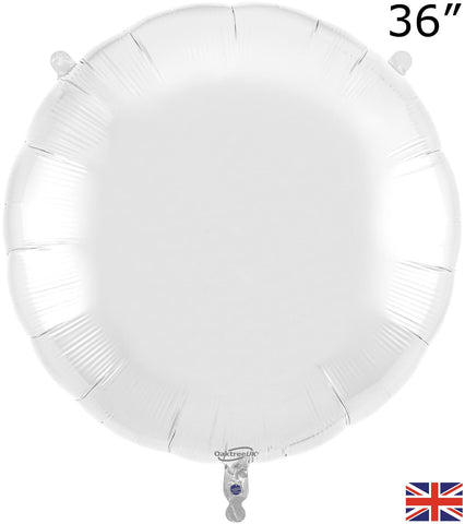 Foil White Round Balloon | 36"